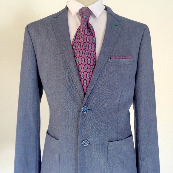 TED BAKER LONDON MADE IN PORTUGAL 2 PIECE SUIT 34